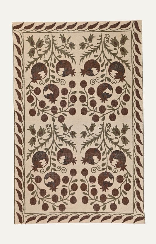 Pomegranate Garden Cotton Rug