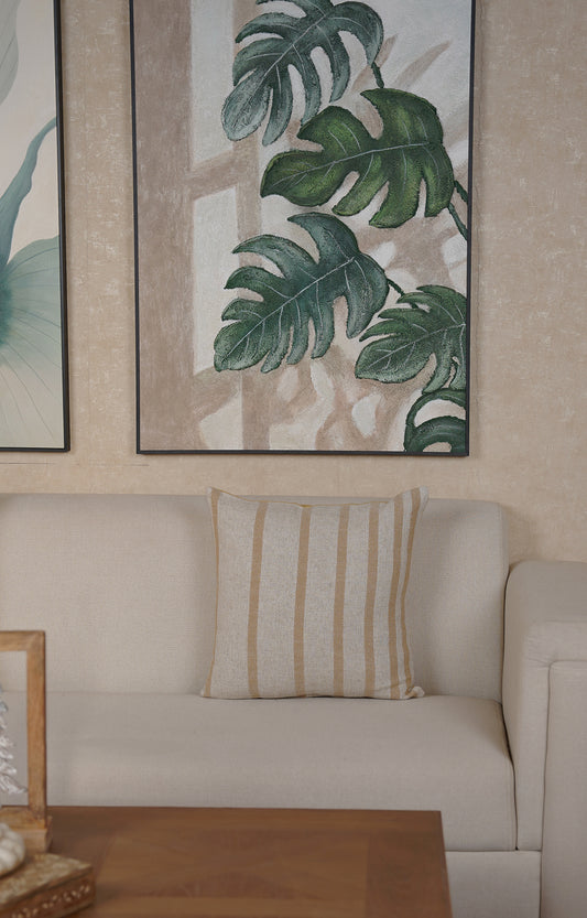 Sand Stripe Linen Cushion Cover