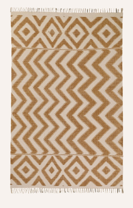Chevron Pattern Screen Printed Rug