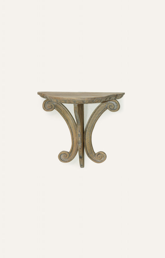 Scrolled Wooden Wall Bracket
