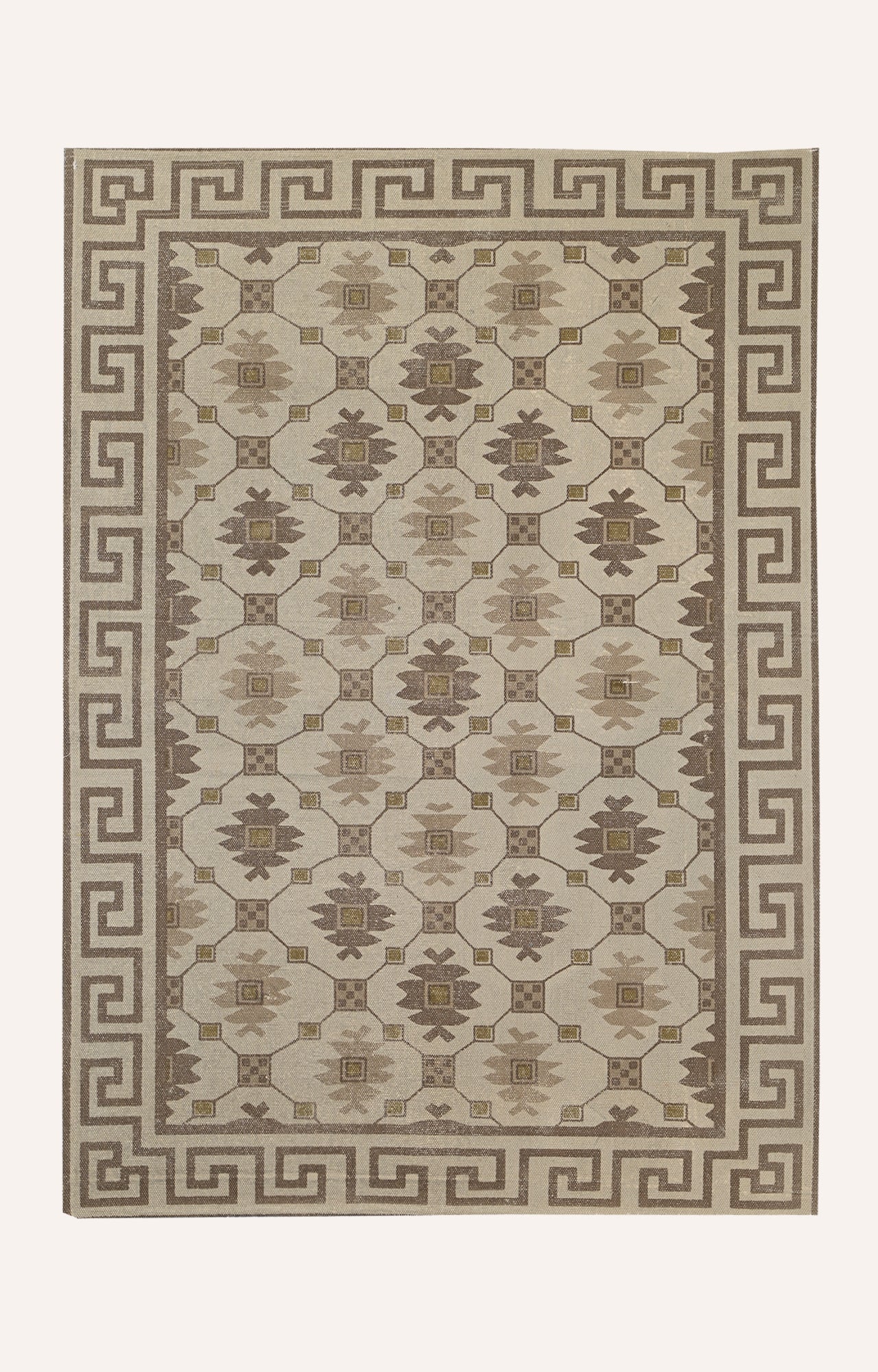 Greek Bloom Screen Printed Rug