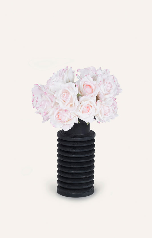 Textured Black Vase