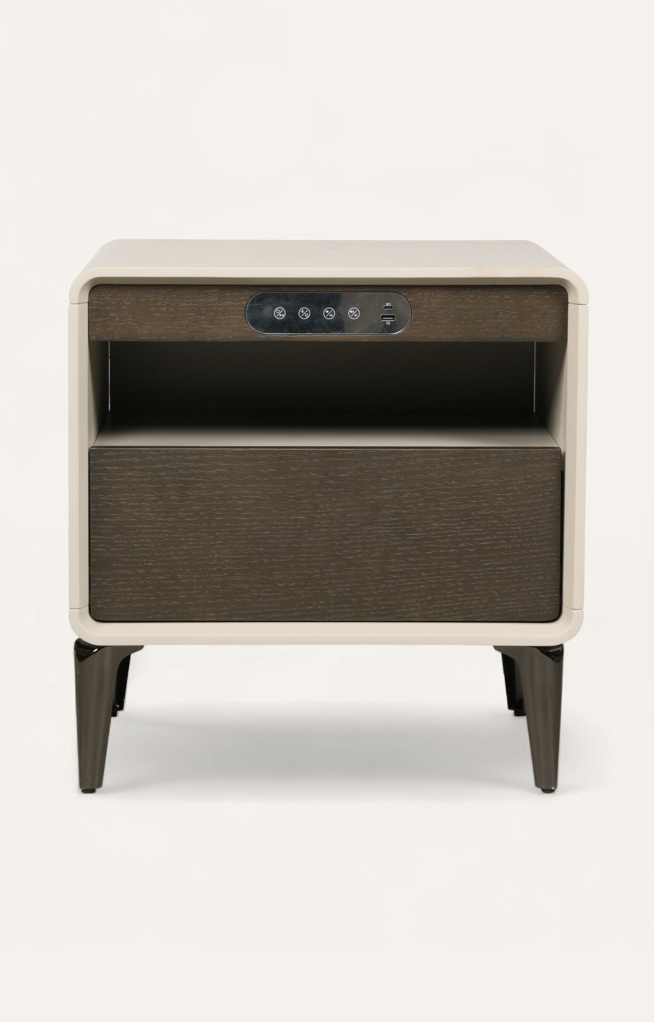 Modern Nightstand with Wireless Charging and USB Port