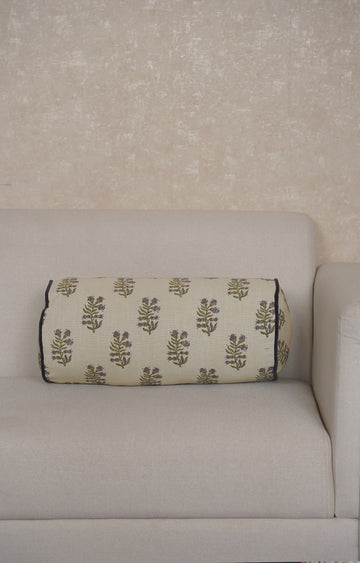 Lavender Bloom Neck Bolster Cover