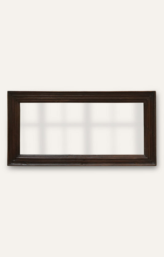 Dark Walnut Horizontal Wall Mirror