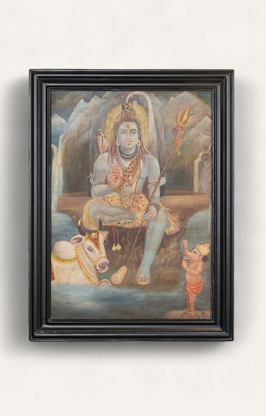 Lord Shiva Along With Nandi