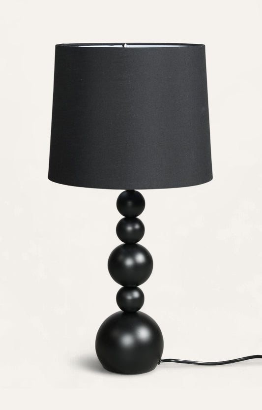 Modern Matte Black Orb Table Lamp