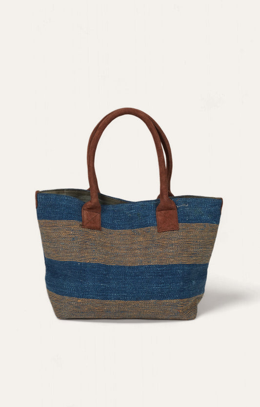 Cotton Tote Bag in Earthy Tones
