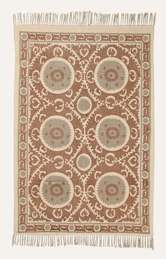 Caramel Suzani Cotton Rug
