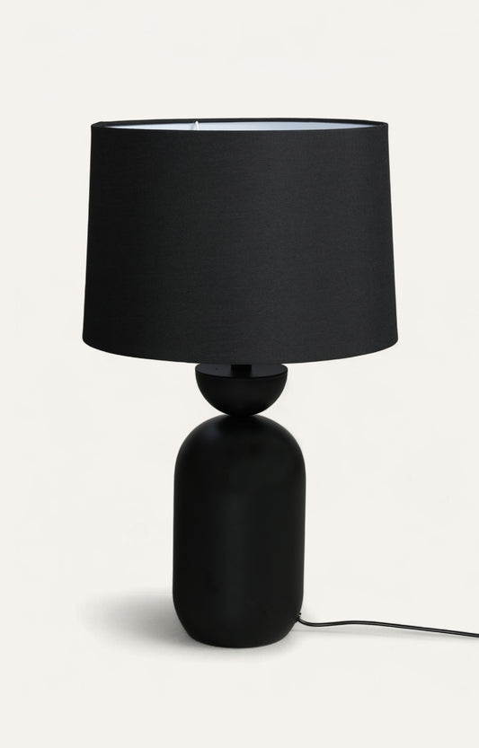Modern Matte Black Capsule Table Lamp