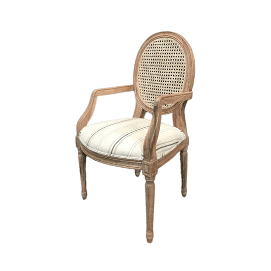 Wooden chair with cane