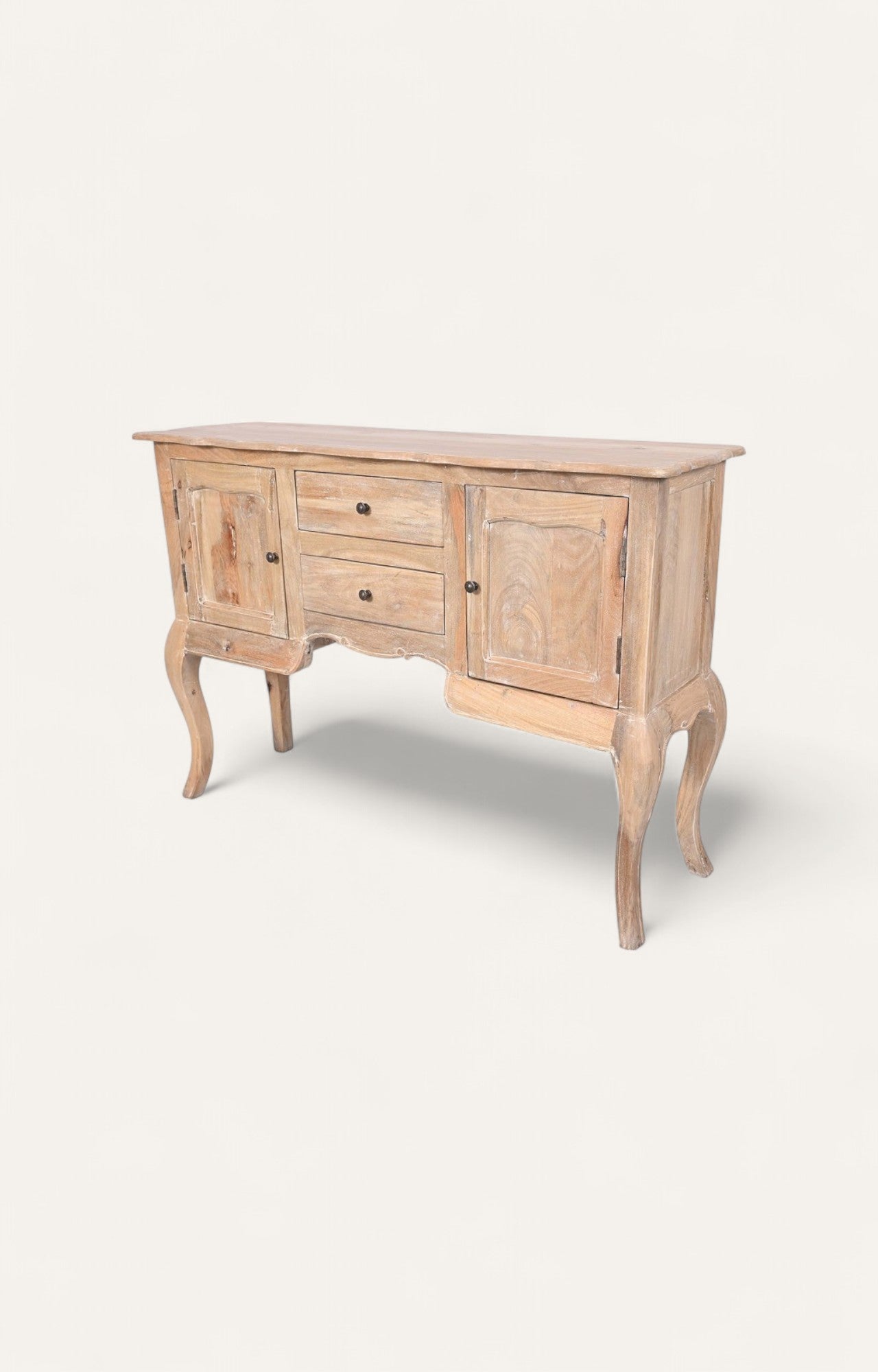 Wooden Chest Of Drawer With Brass Hardware