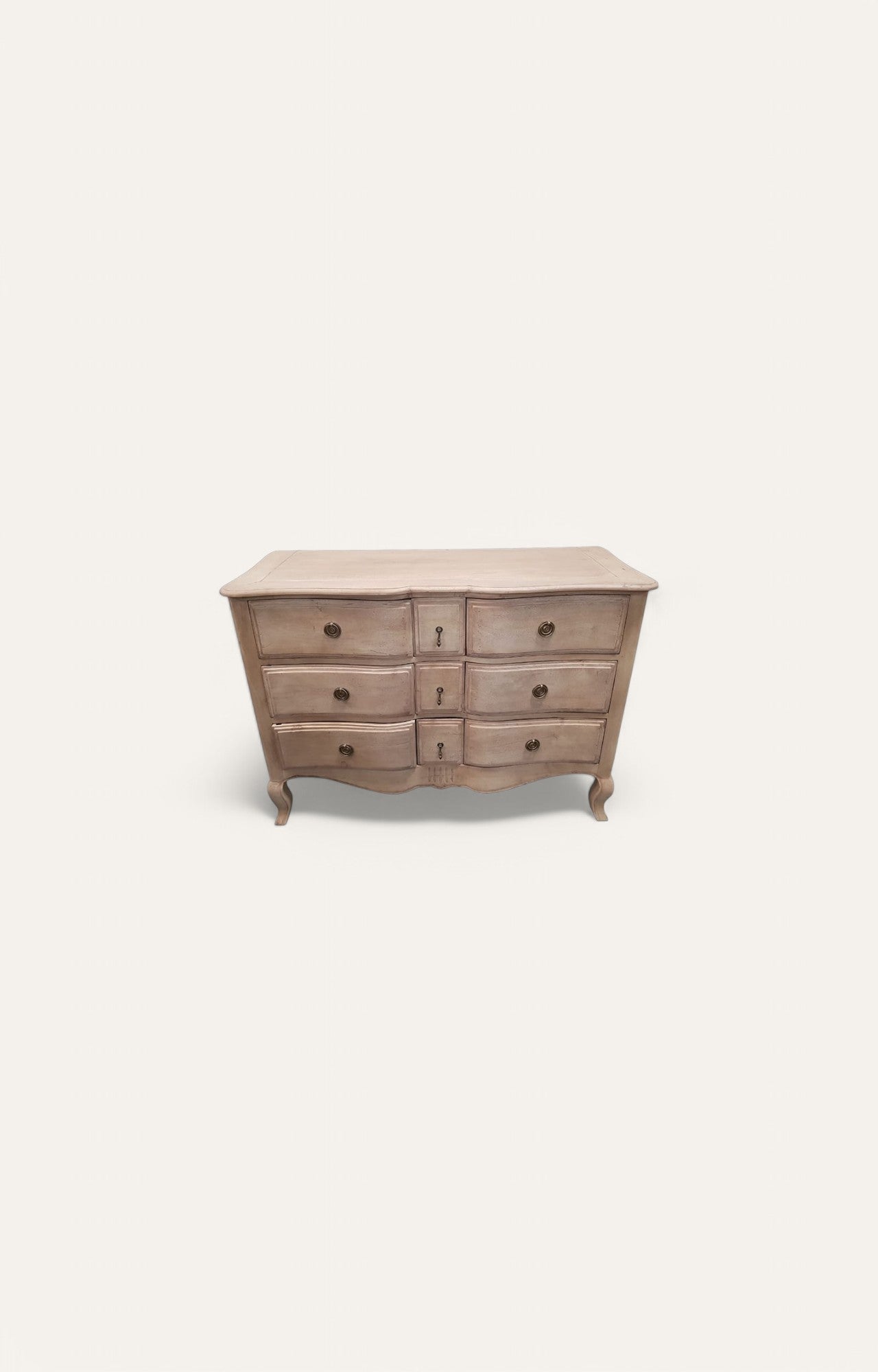 Italian Country 6-Drawer Wooden Chest