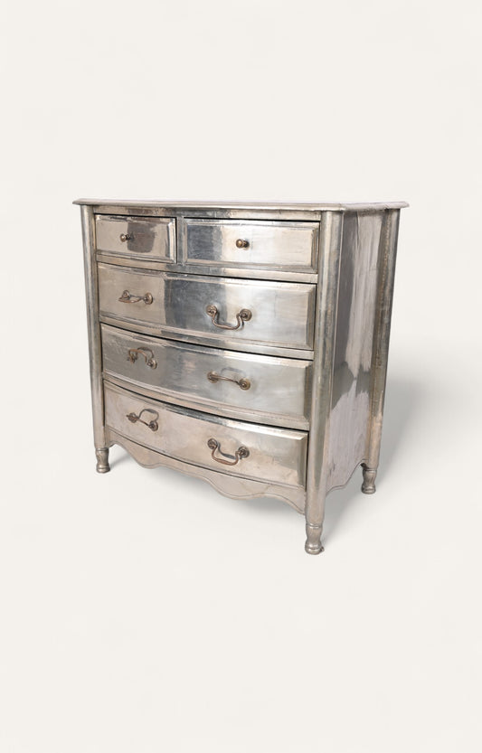 White Metal Chest Of Drawer