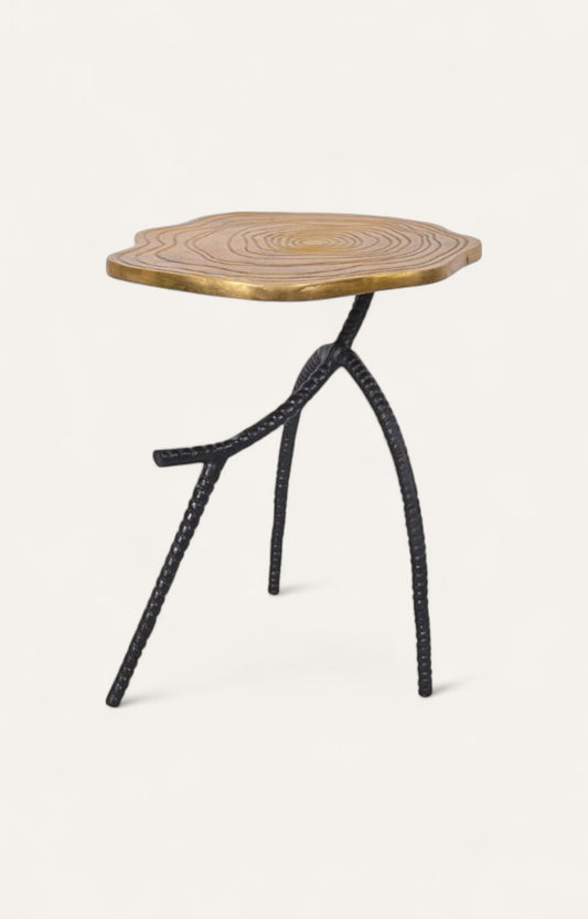 Side Table With Iron Base