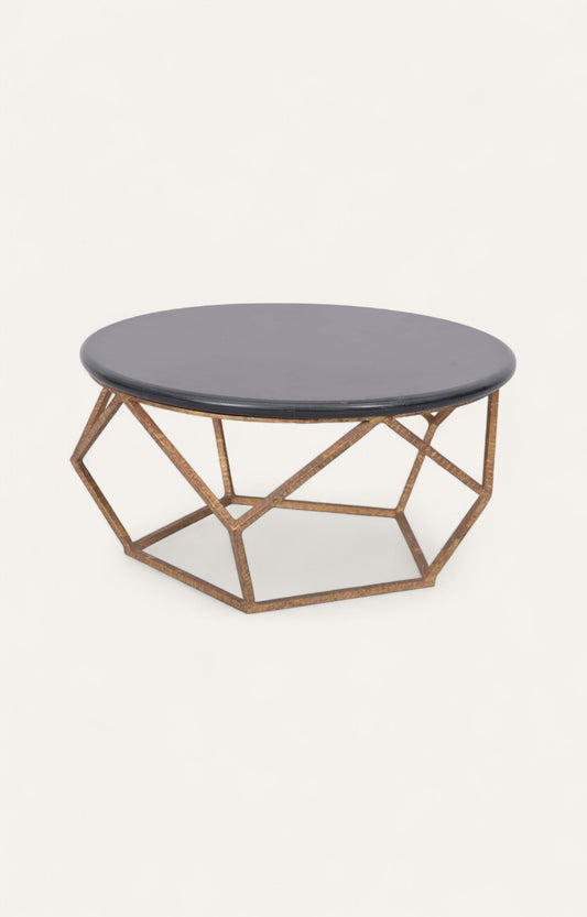 Diamond Pattern Metal Frame Coffee Table