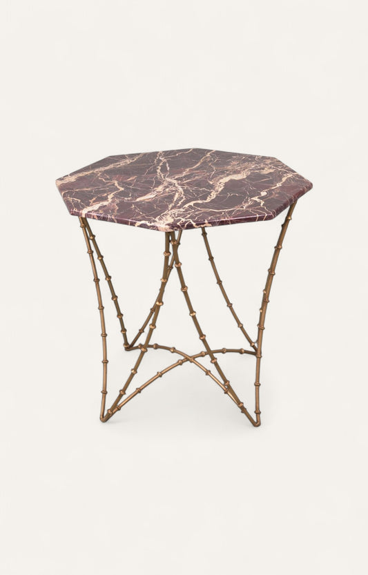 Red Stone Top Occasional Table