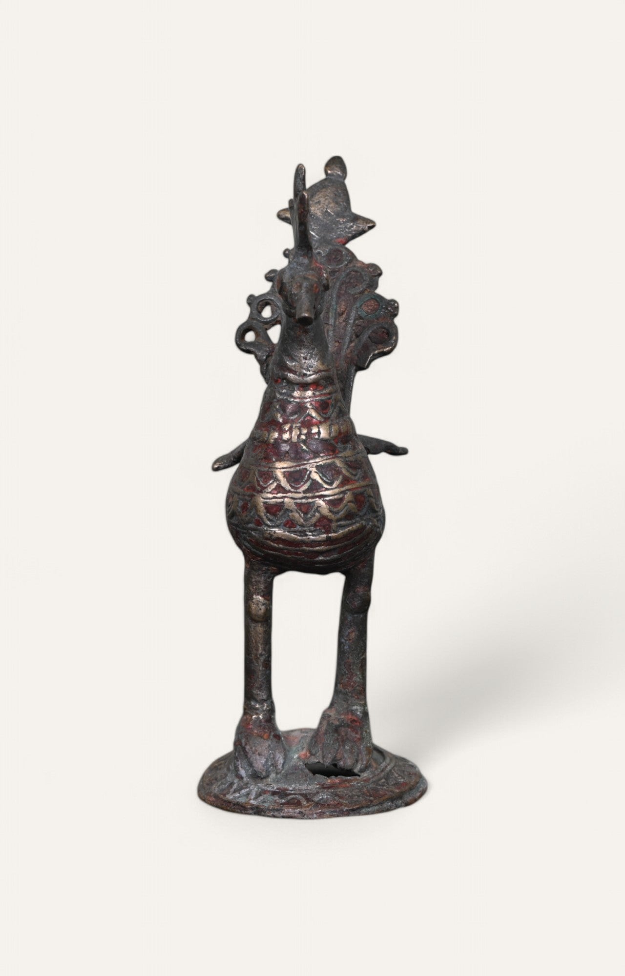 Peacock Brass Vintage Figurine