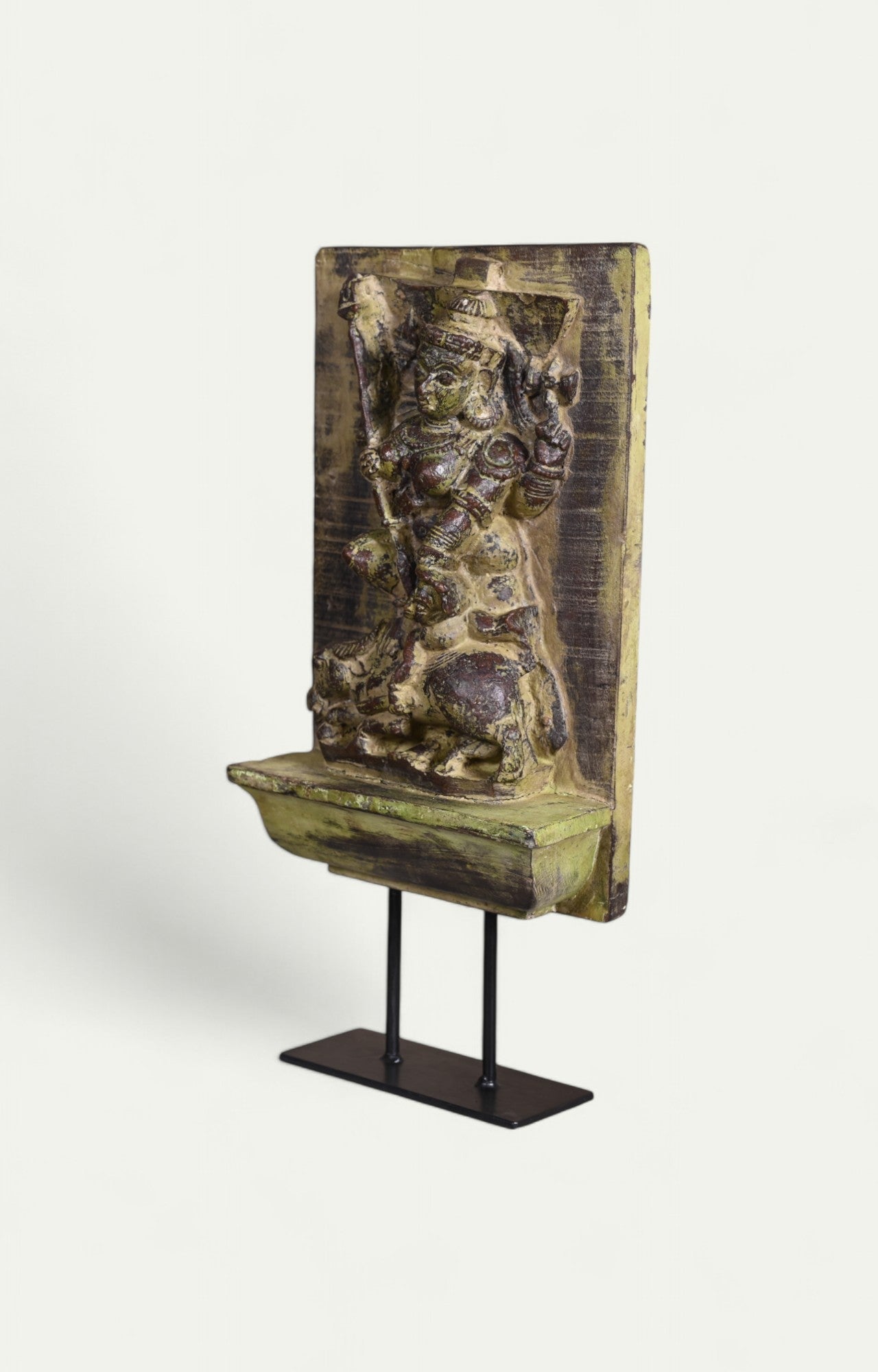 Hand Carved Statue on Stand