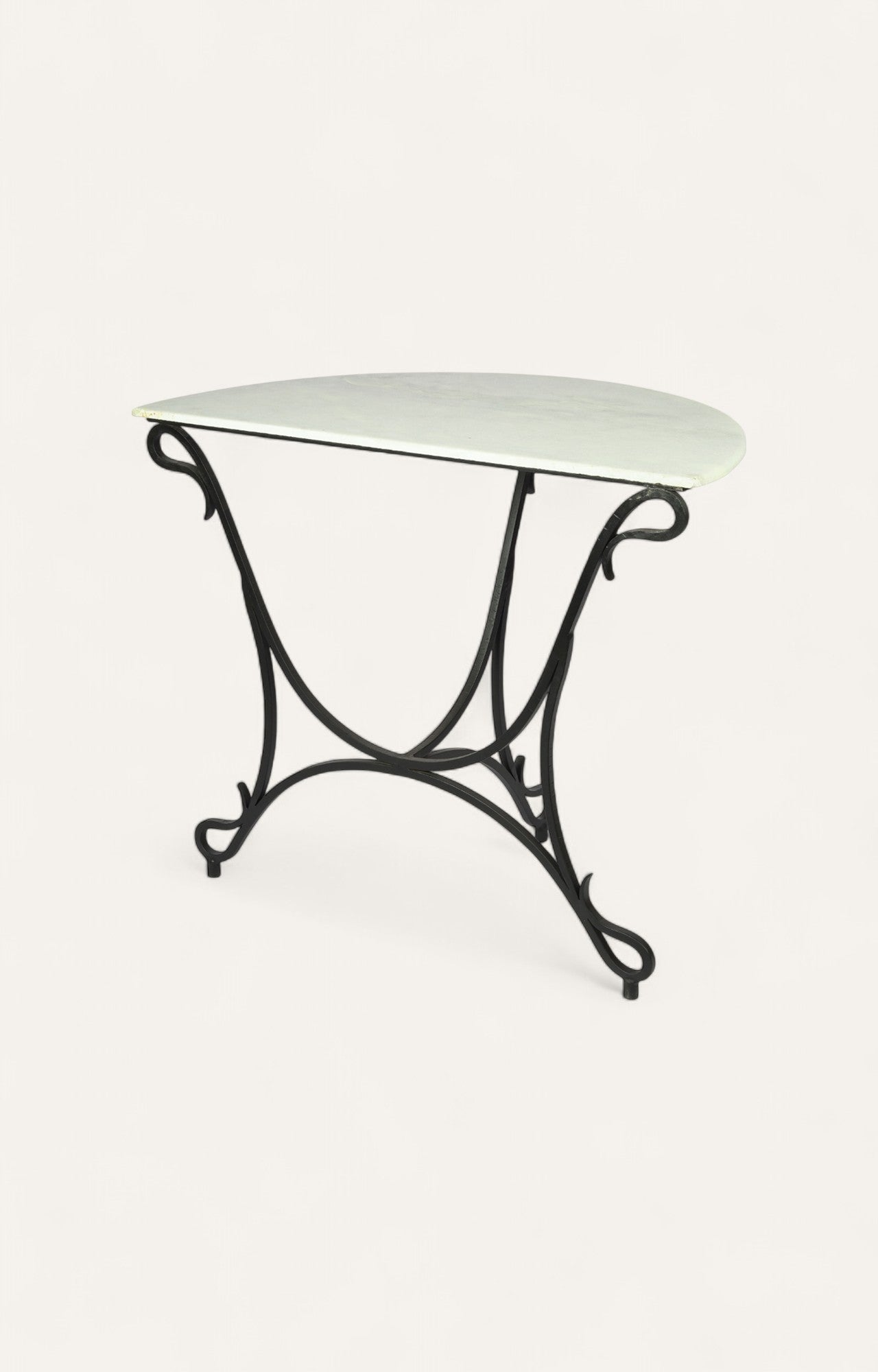 Half Round Marble Console Table