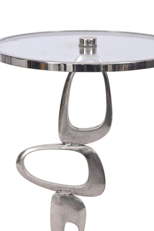Abstract Metal Side Table