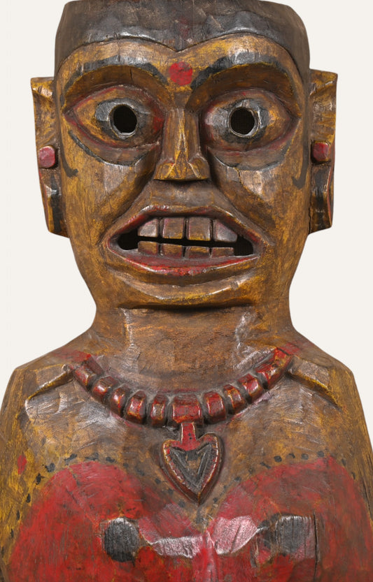 Indian Tribal Woman Wooden Hand Carved Wall Mask