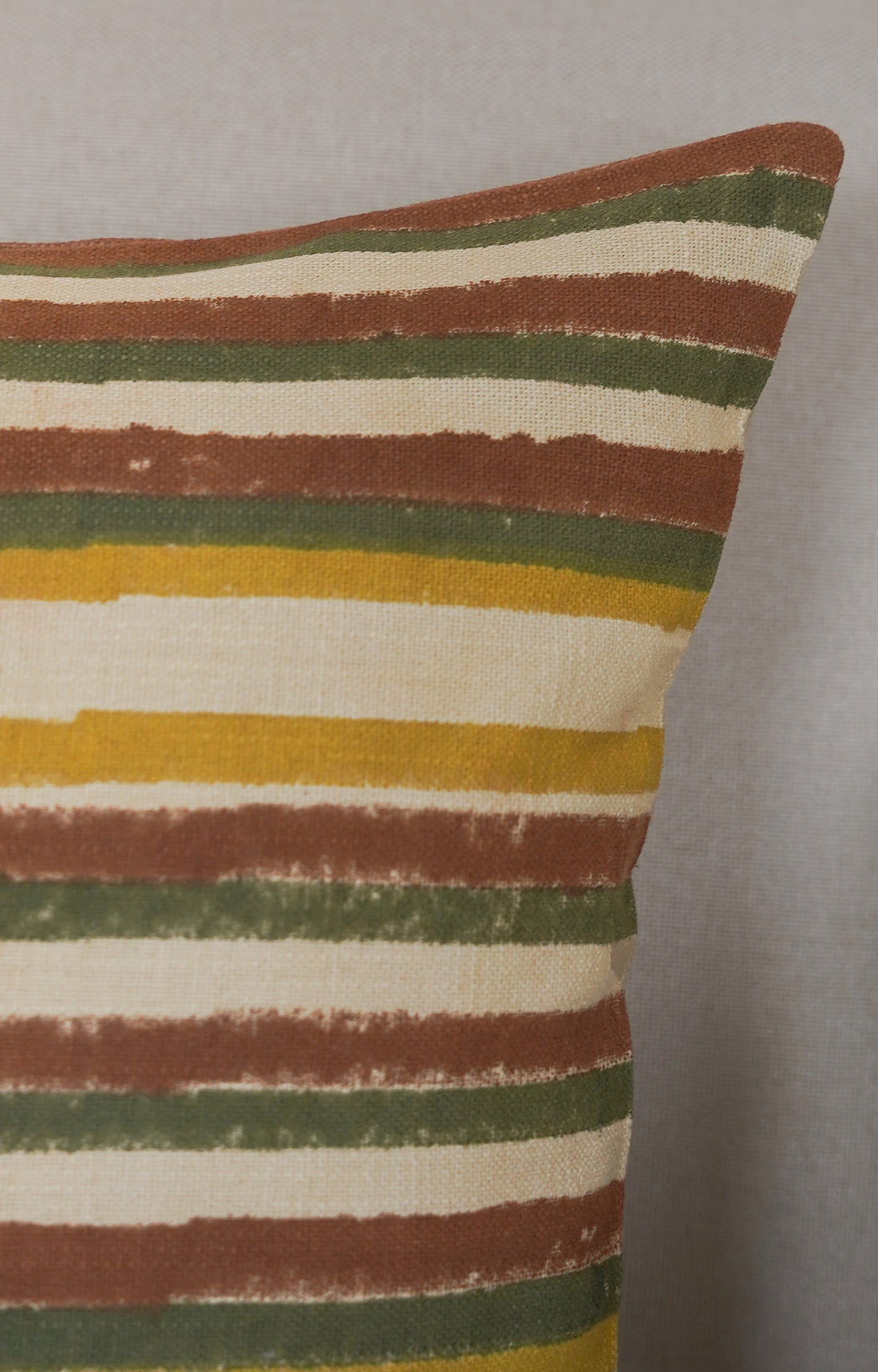 Earth Stripe Cotton Cushion Cover