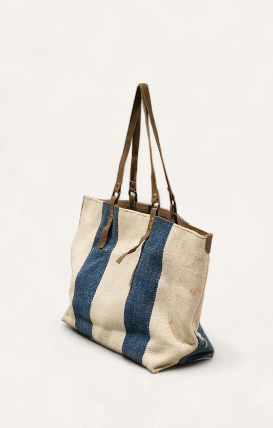 Striped Handwoven Cotton Tote Bag