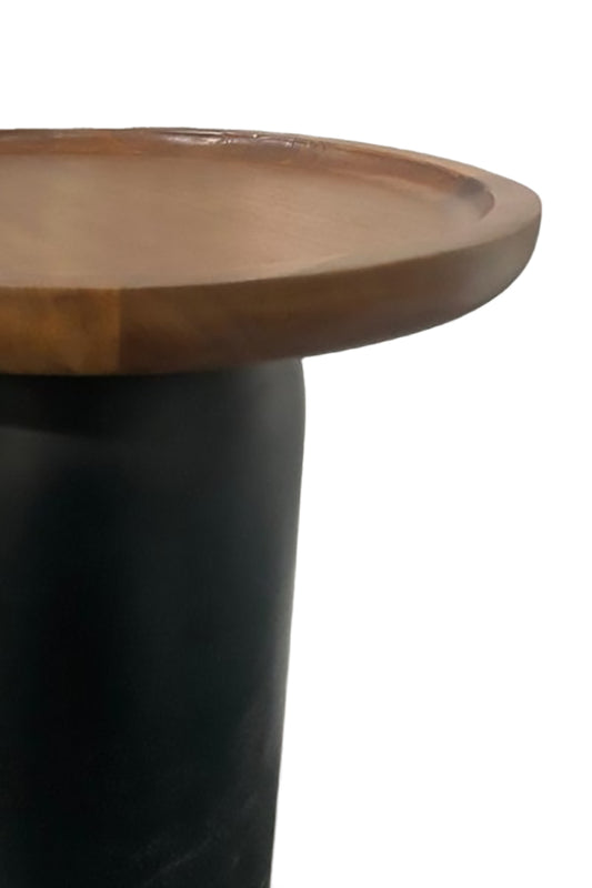 Elegant Wooden Pedestal Side Table