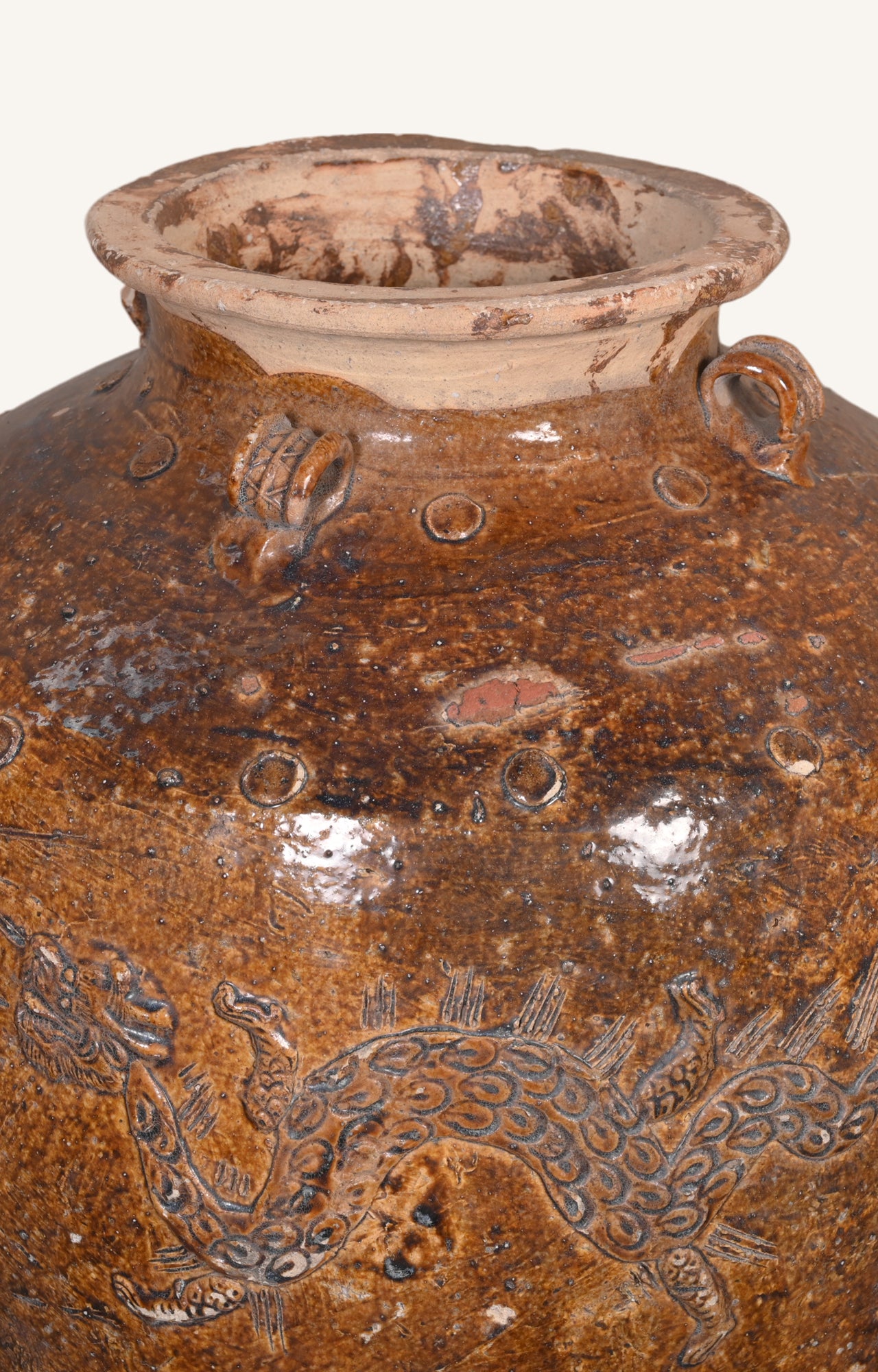 Dragon Clay Pot from Silk Road Era