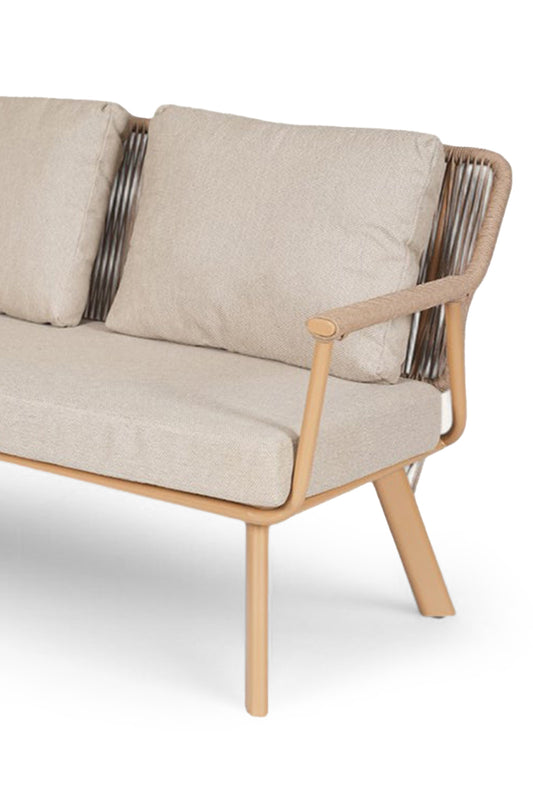 Savannah Two-Seater Metal with Nylon Rope Outdoor Sofa