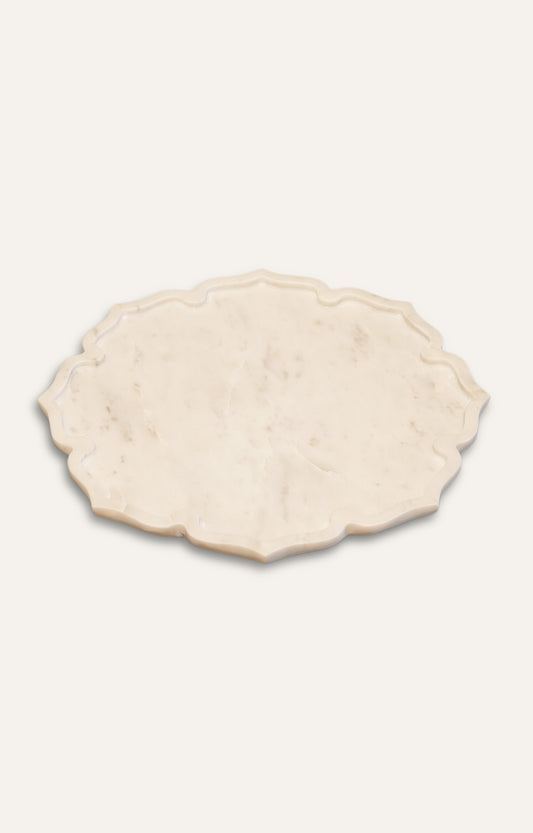 White Marble Maroc Platter – Set of 3 pcs