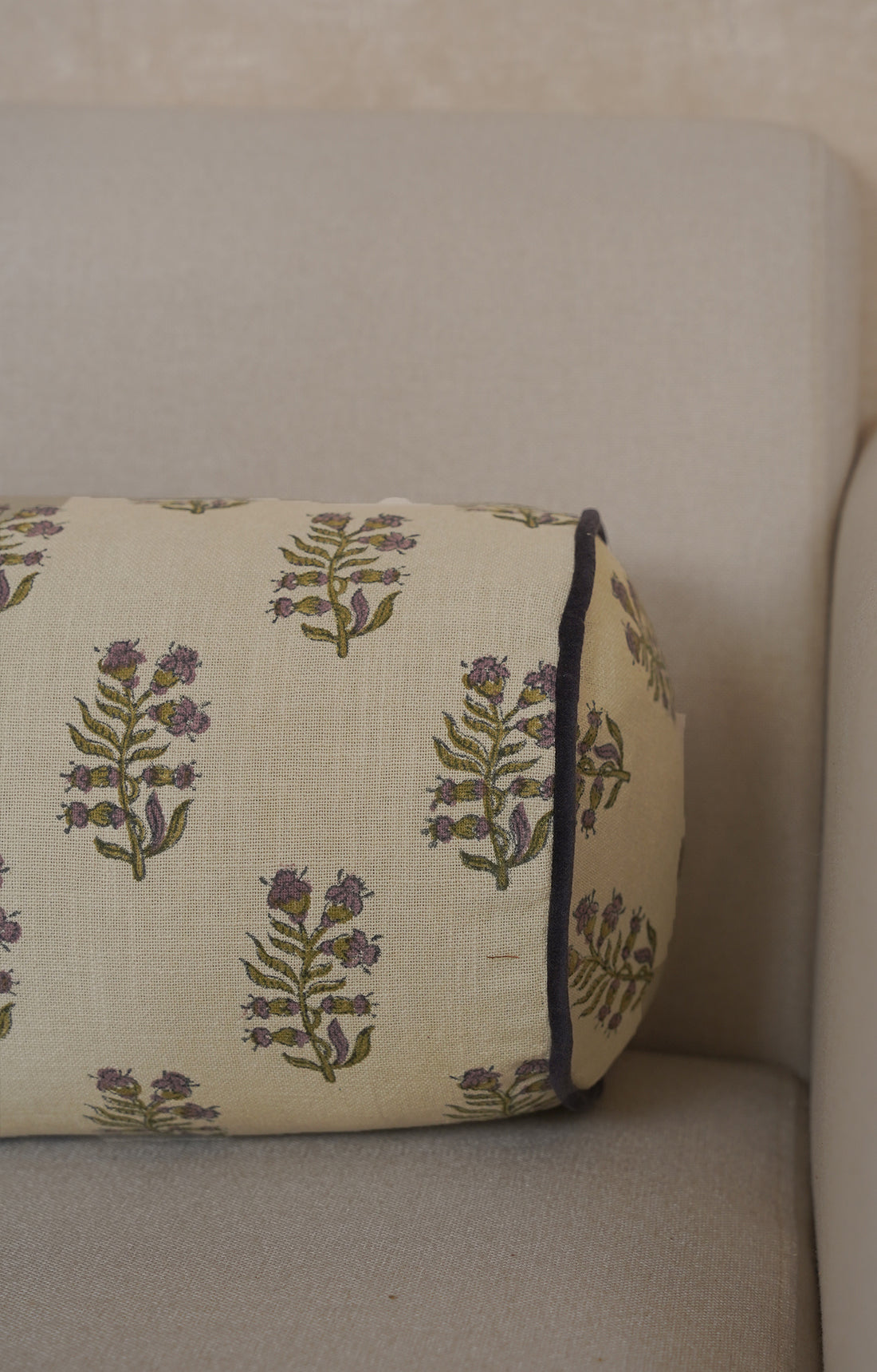 Lavender Bloom Neck Bolster Cover