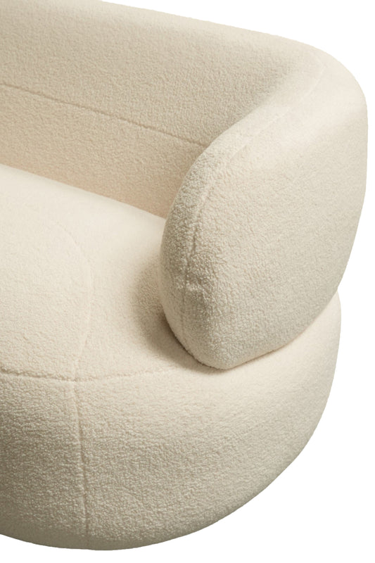 Crest Charm Curved Bouclé Sofa