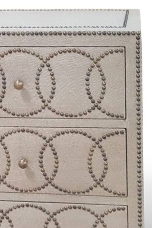 Linen Upholstred Chest of drawer