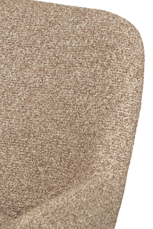 Mid-Century Modern Upholstered Armchair with Wooden Legs