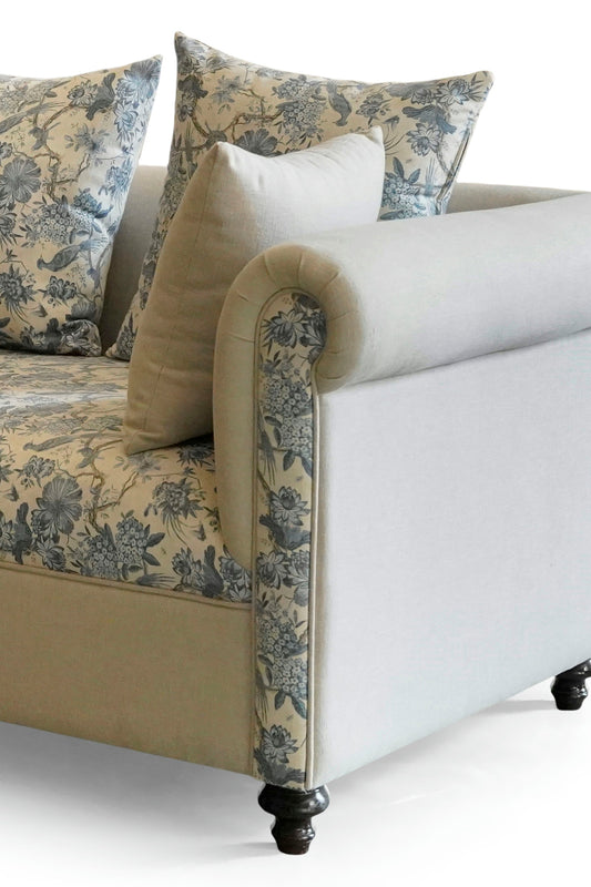 Fully Upholstered Printed Sofa