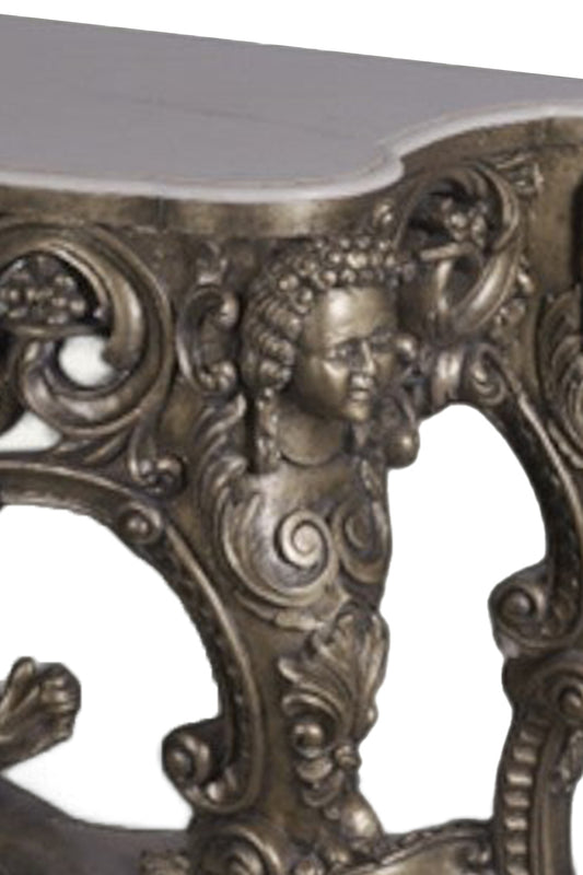 Gold Finish with Marble Top