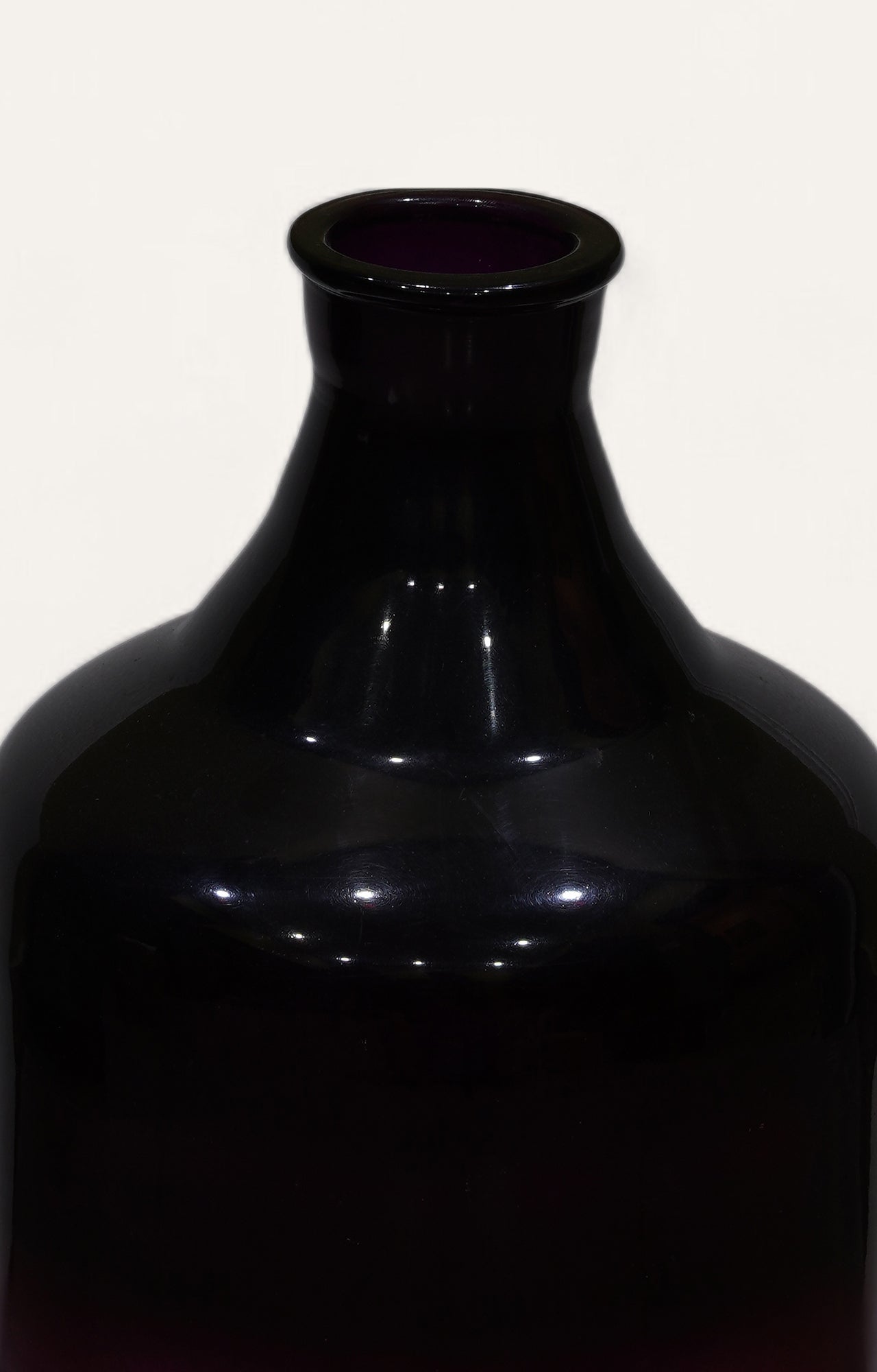 Plum Purple Bottle-Shaped Glass Vase