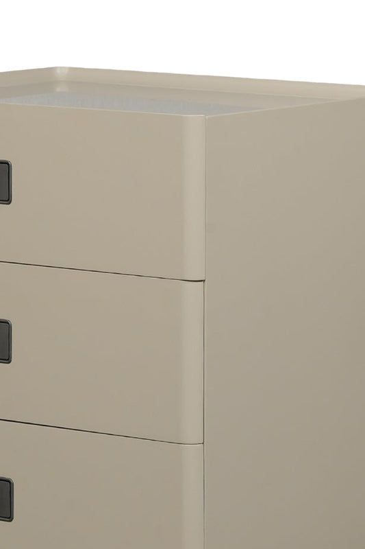 Taupe Three-Drawer Modern Dresser