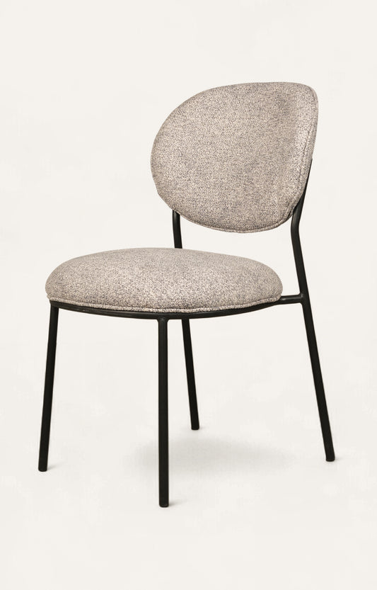 Modern Upholstered Metal Frame Dining Chair