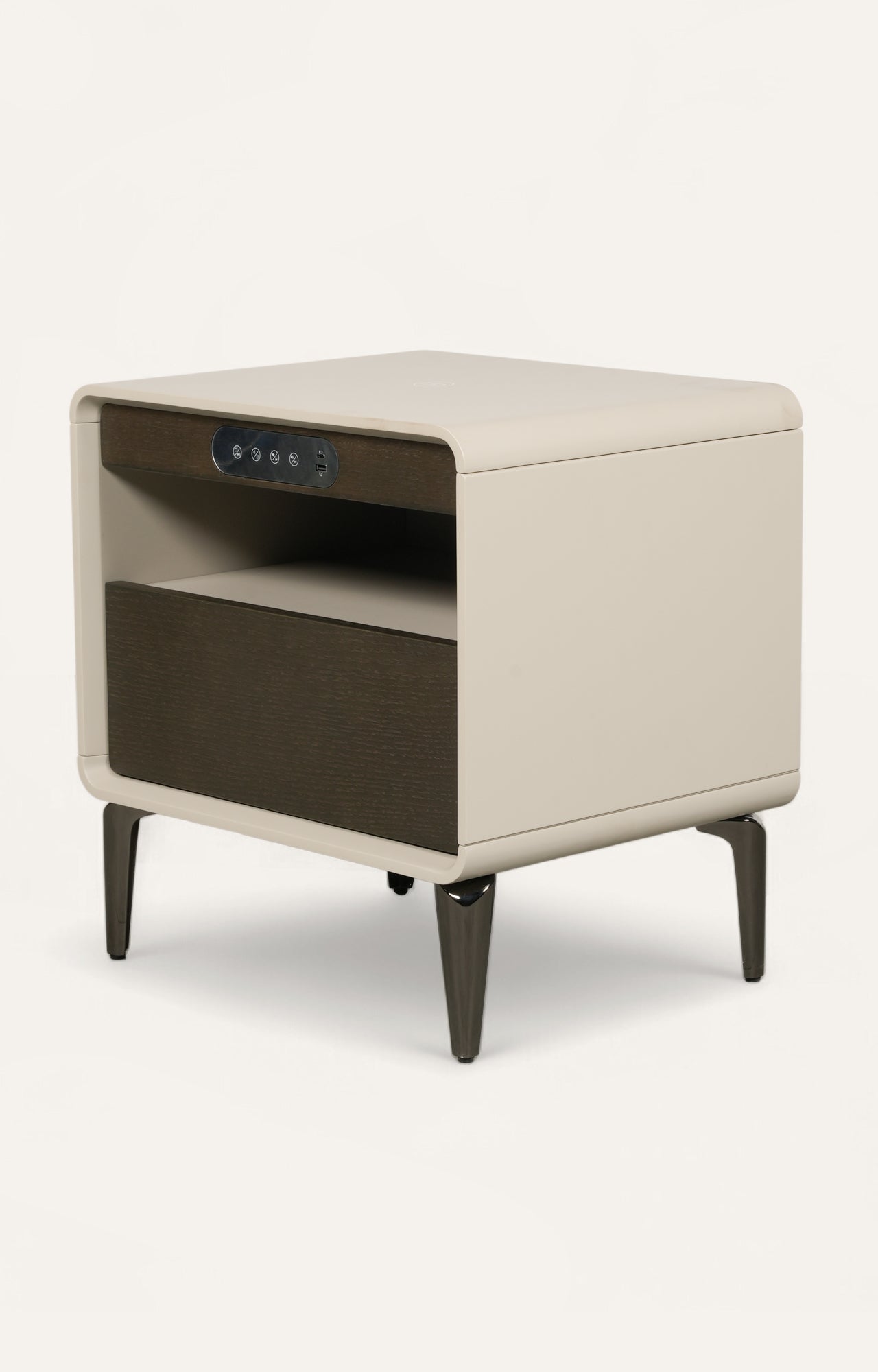 Modern Nightstand with Wireless Charging and USB Port