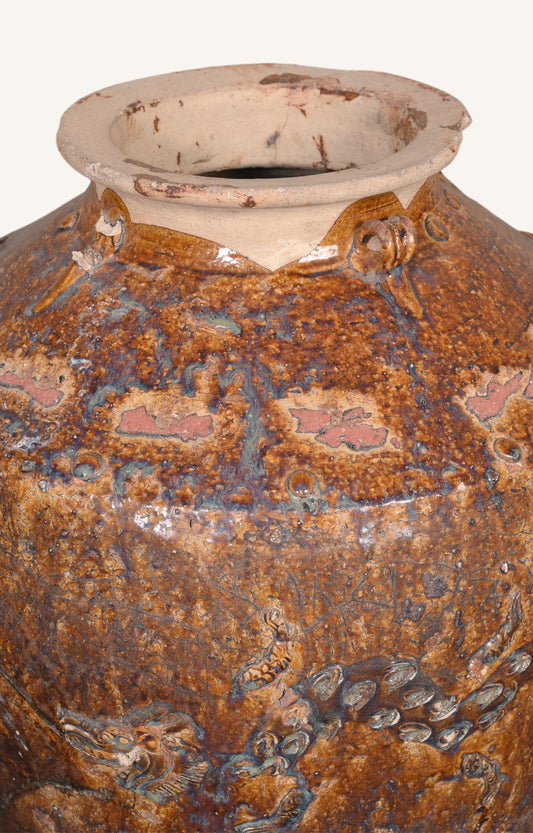 Chinese Clay Pot with dragon motif