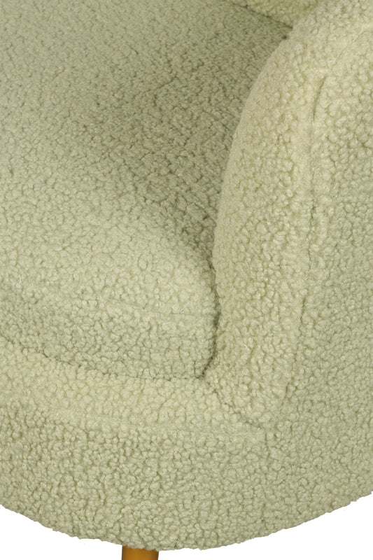 Scalloped Shell Accent Chair in Bouclé