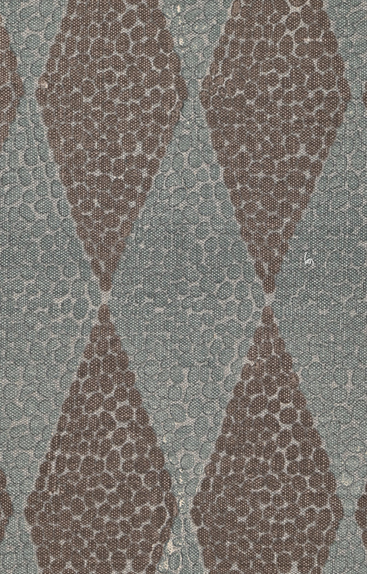 Pebble & Diamond Pattern Cotton Rug