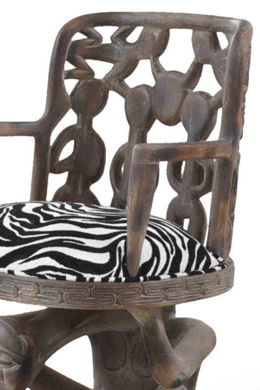 Vintage African Sculptural Armchair