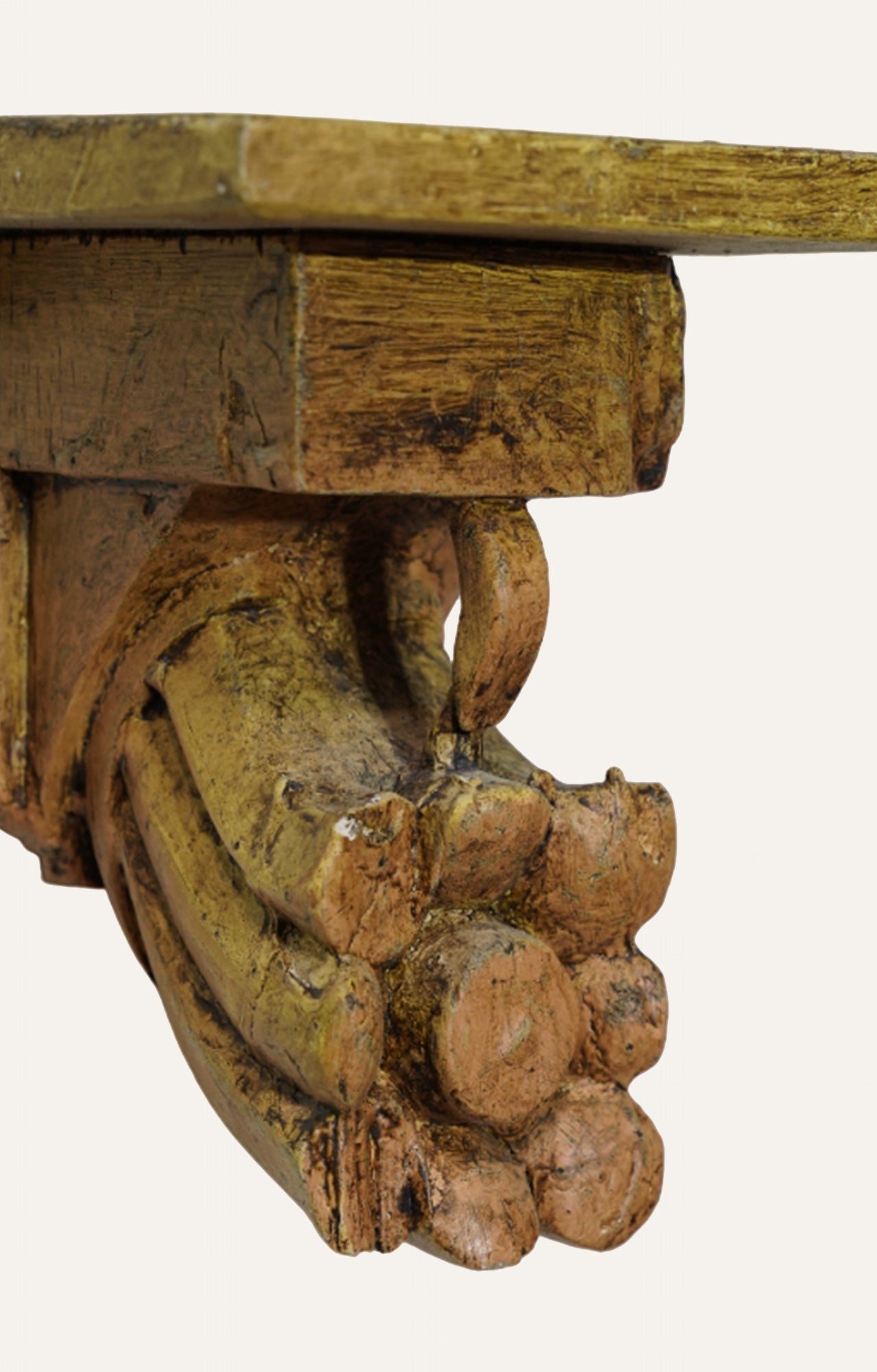 Warm tone Aged Wooden  Wall Bracket