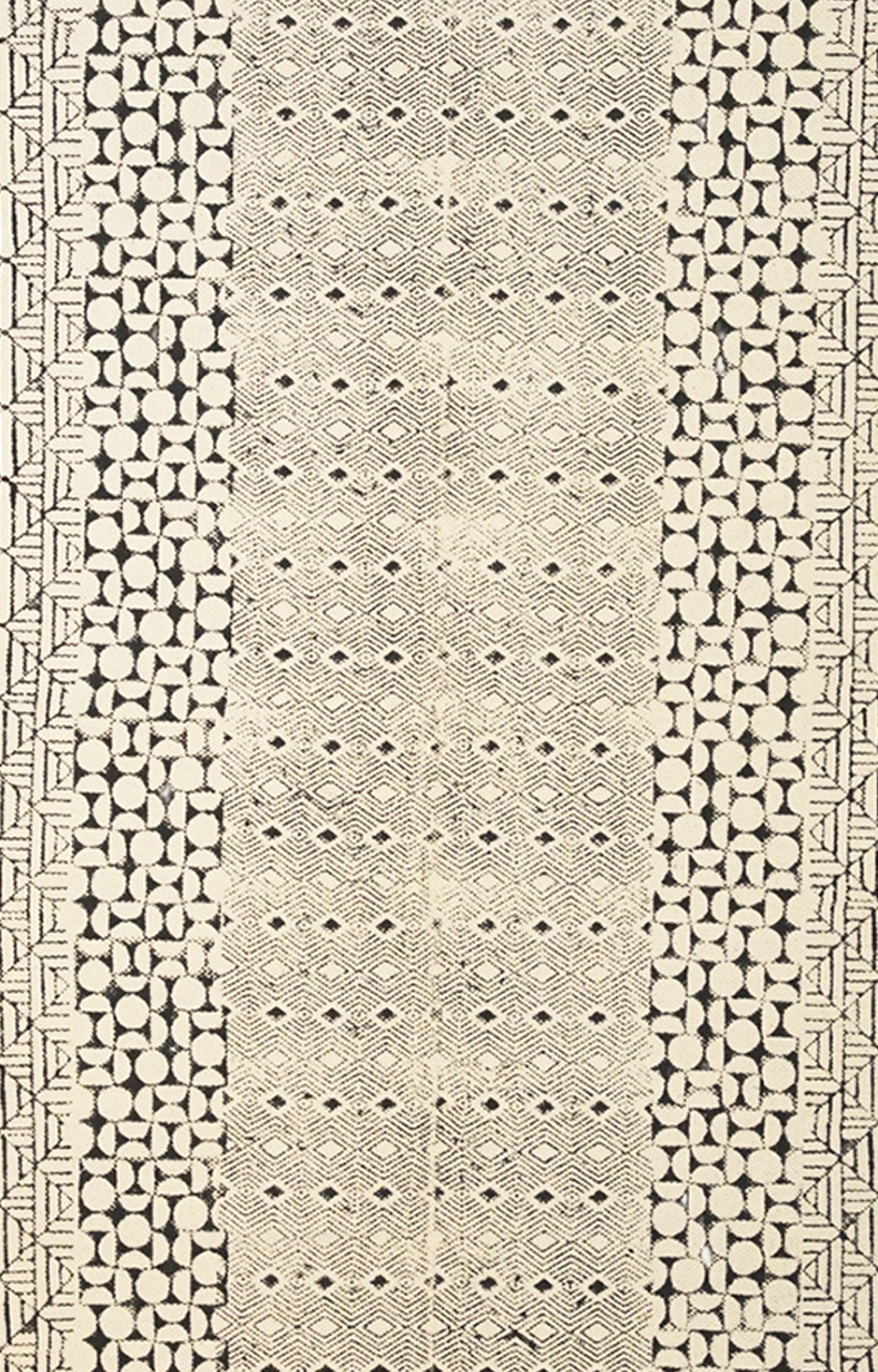 Monochrome Geometry Cotton Rug
