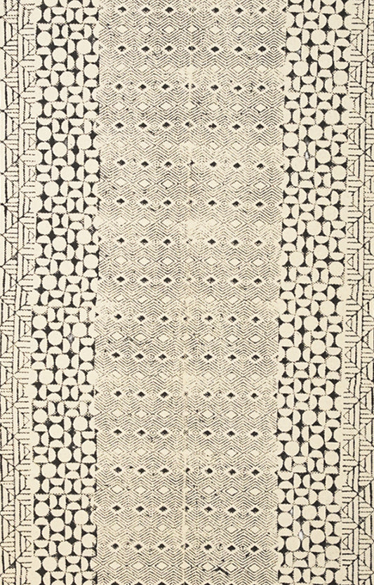 Monochrome Geometry Cotton Rug