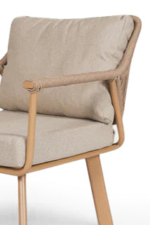 Savannah Brown Metal Outdoor Armchair